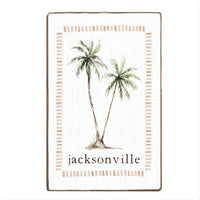 Palm Trees Personalized Block Sign