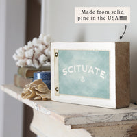 Vintage Flag Anchor Personalized Block Sign