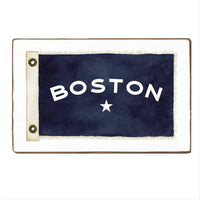 Vintage Flag Star Personalized Block Sign
