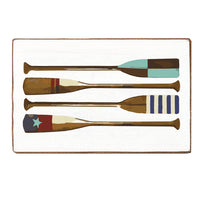 Vintage Canoe Oars Wood Block