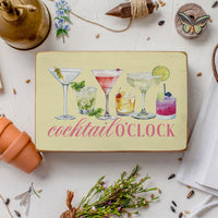 Cocktail O Clock XL Block Sign
