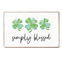 Simply Blessed Decorative Wooden Block