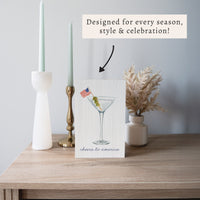 Cheers to America Martini Block Sign