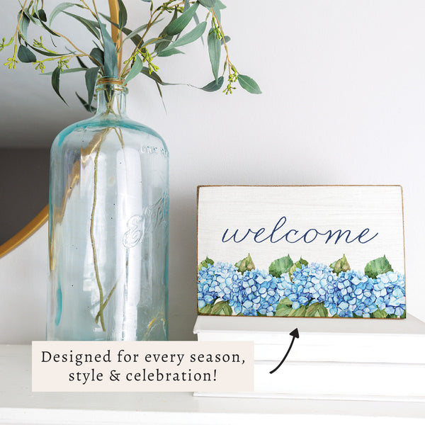 Hydrangea Bloom Block Sign