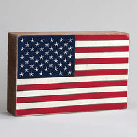 50 Starfish Flag Wood Block