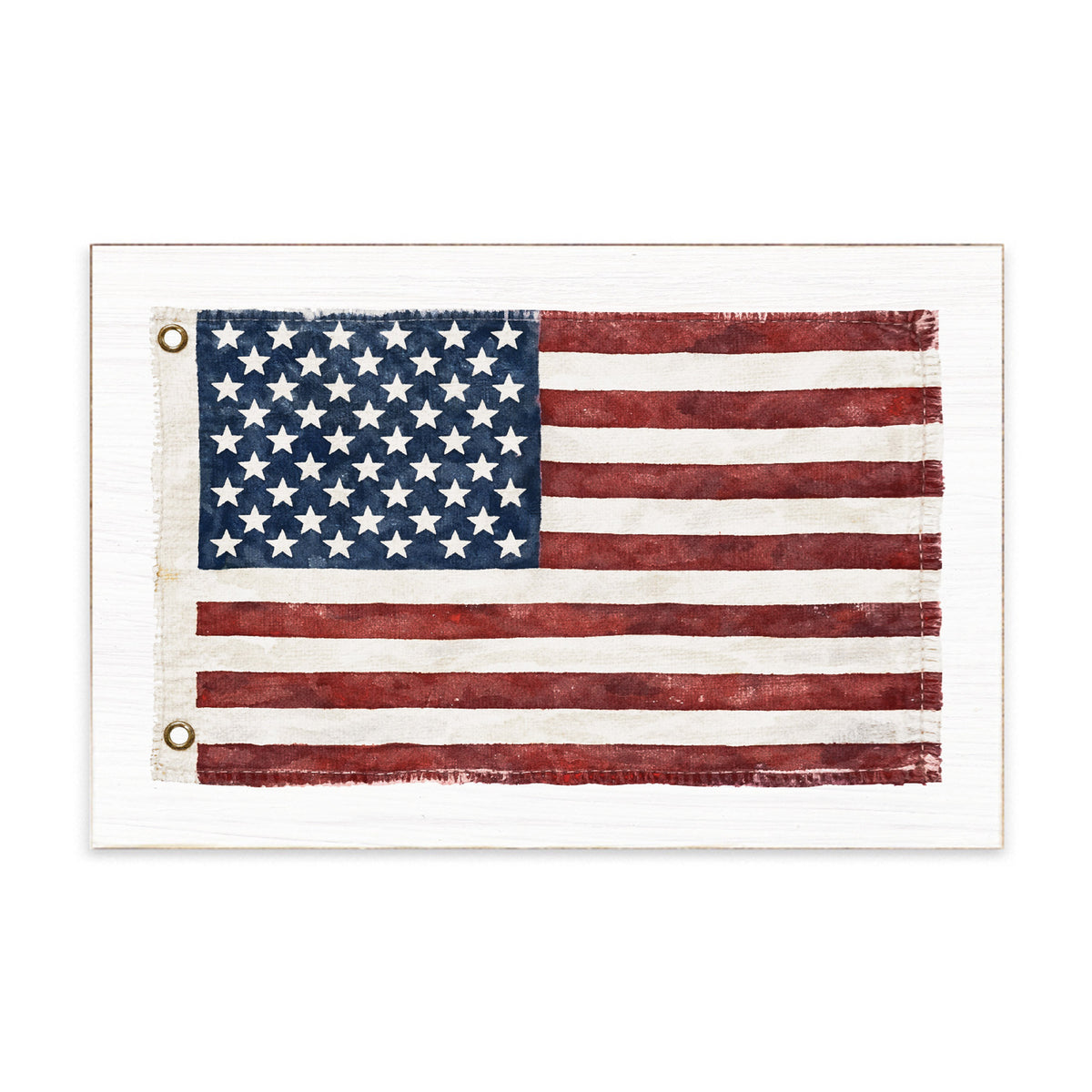 American Vintage Flag Block Sign