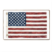 American Vintage Flag Block Sign