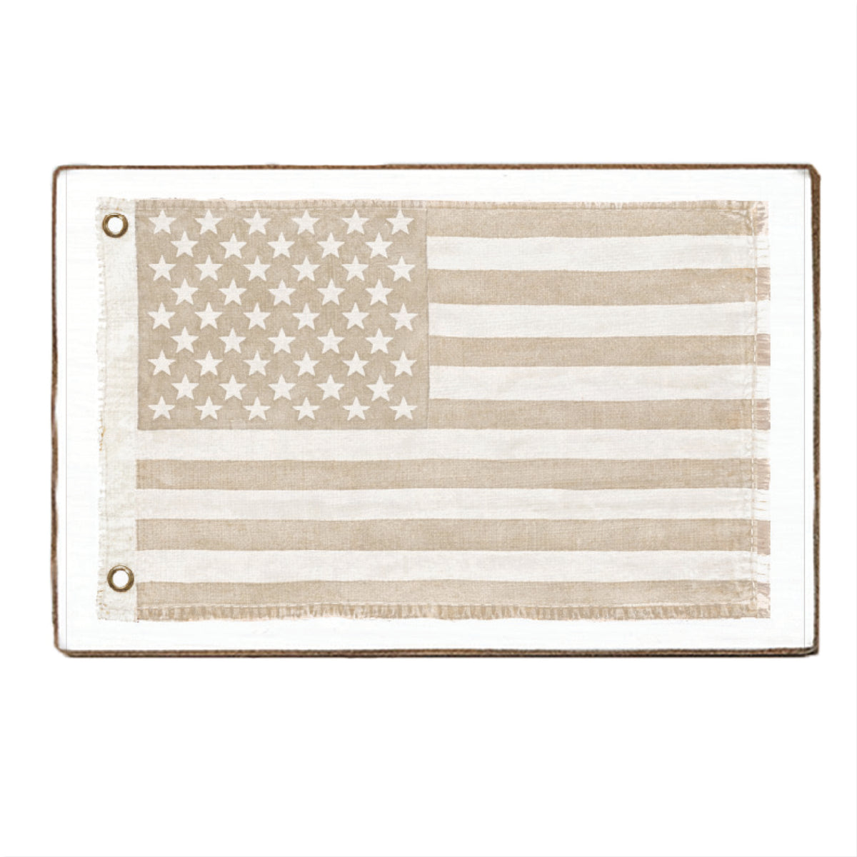 American Vintage Flag Whitewash Block Sign