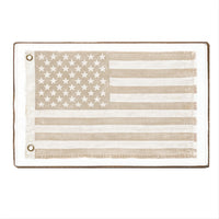American Vintage Flag Whitewash Block Sign