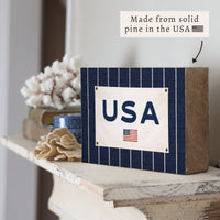 Americana Stripe Block Sign
