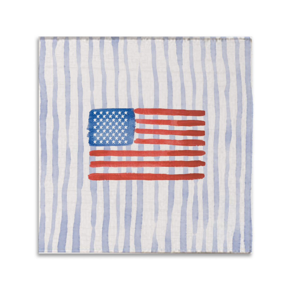 American Flag Watercolor Coaster