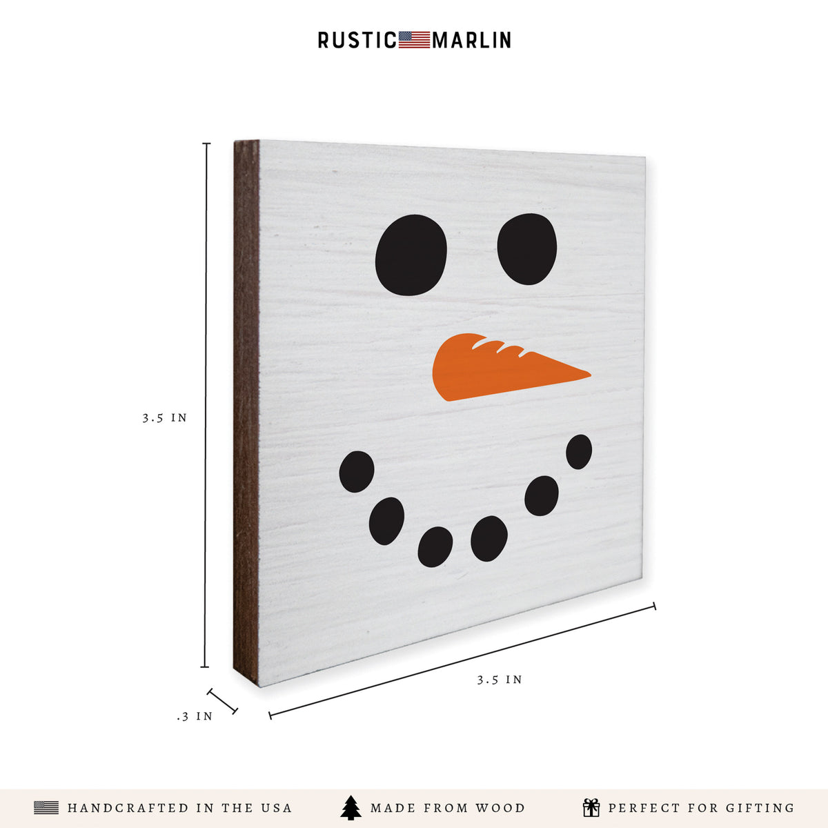 Snowman Face Coaster Set