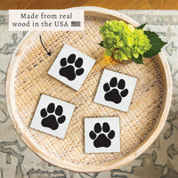 Paw Print Coaster Set