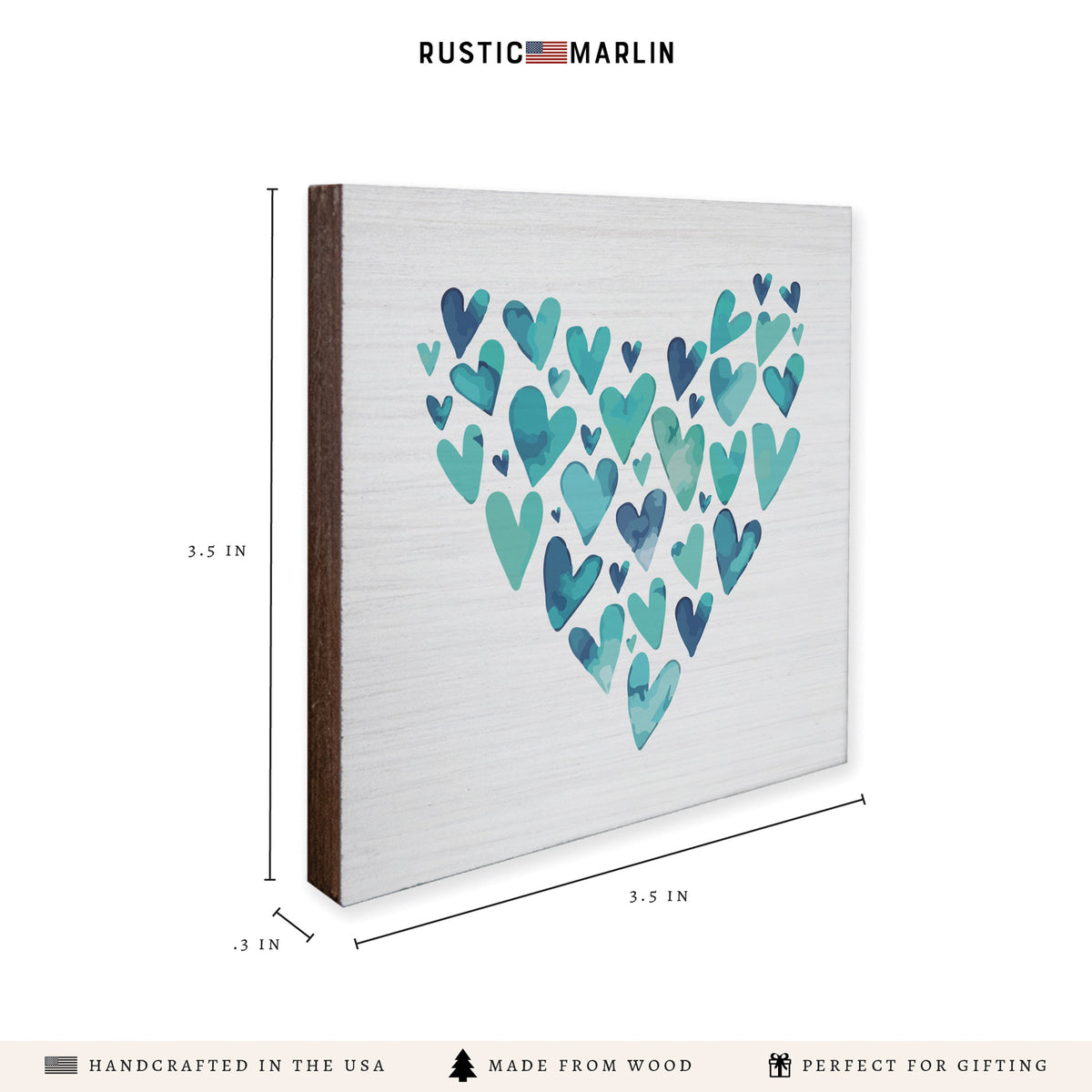 Watercolor Heart Coaster Set
