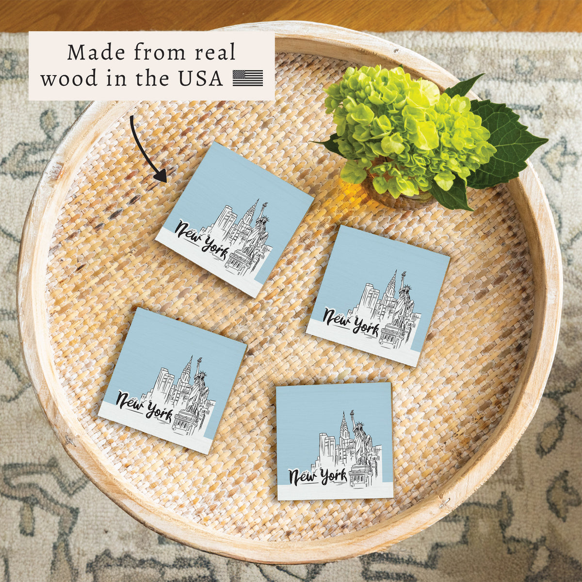 New York City Outline Coaster Set