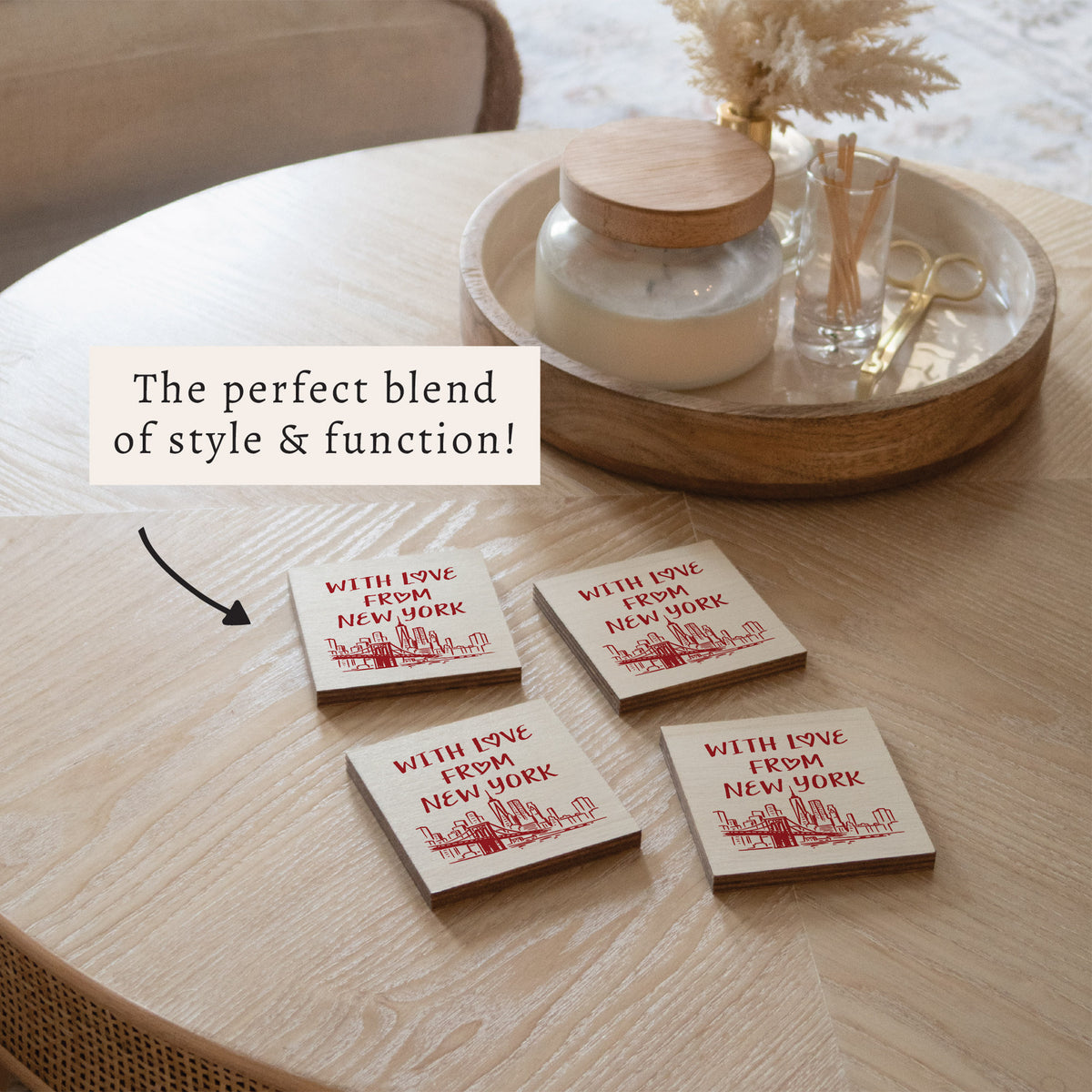 With Love From New York Coaster Set