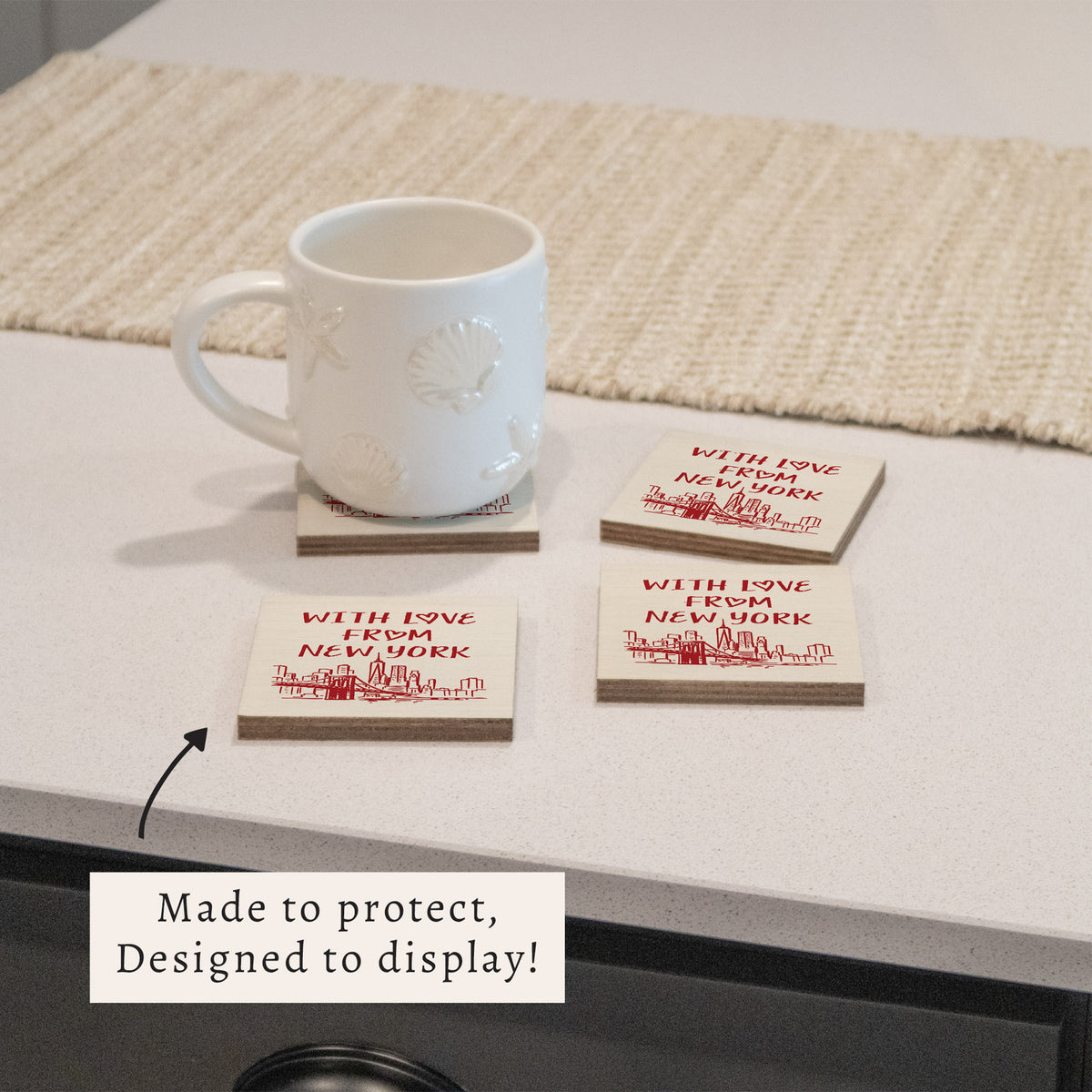 With Love From New York Coaster Set