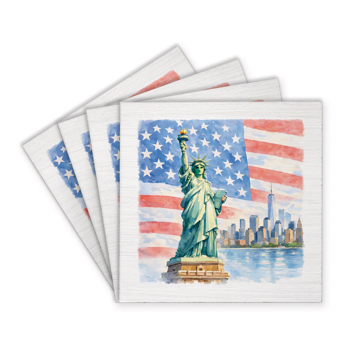 USA Statue Of Liberty Coaster Set