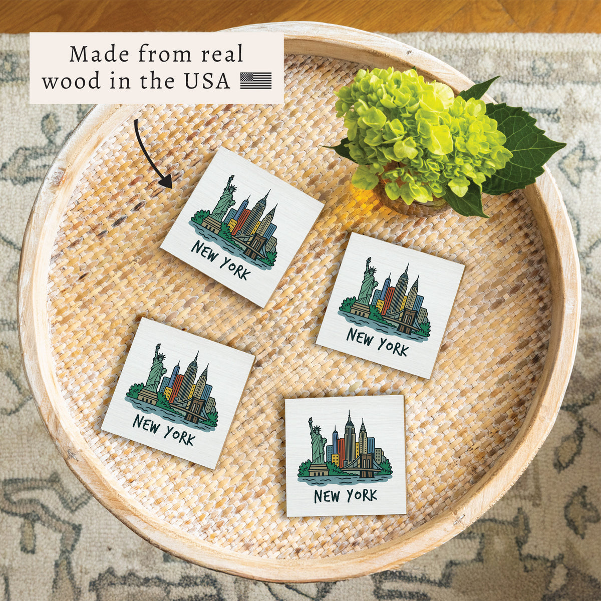 New York Cityscape Coaster Set