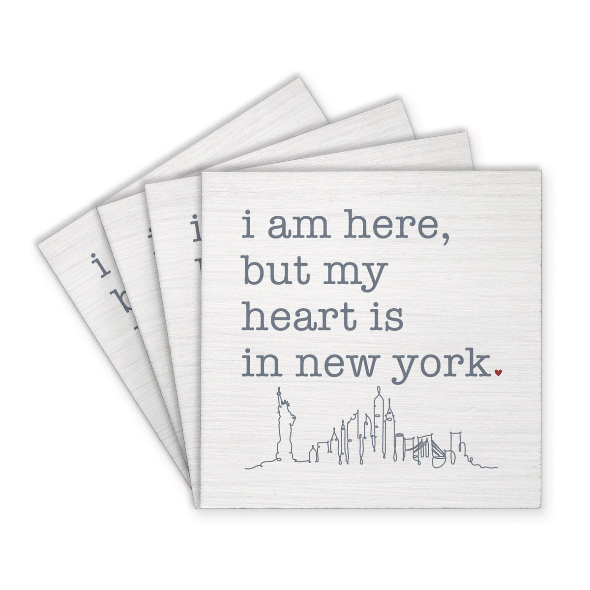My Heart Is In New York Coaster Set