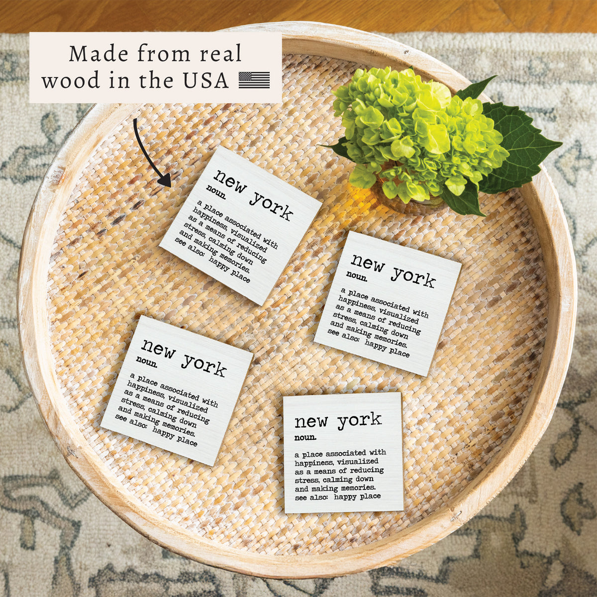 New York Definition Coaster Set