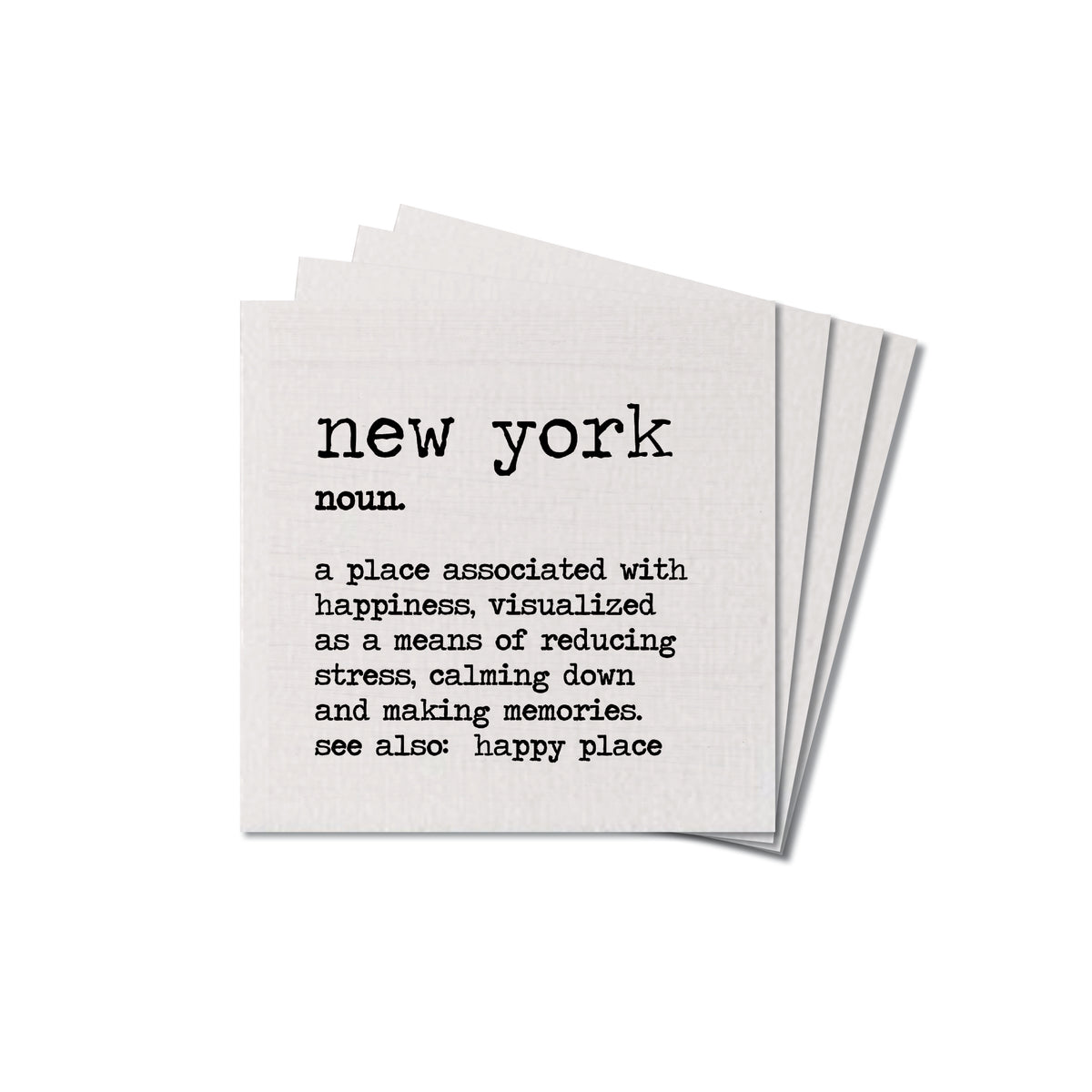New York Definition Coaster Set