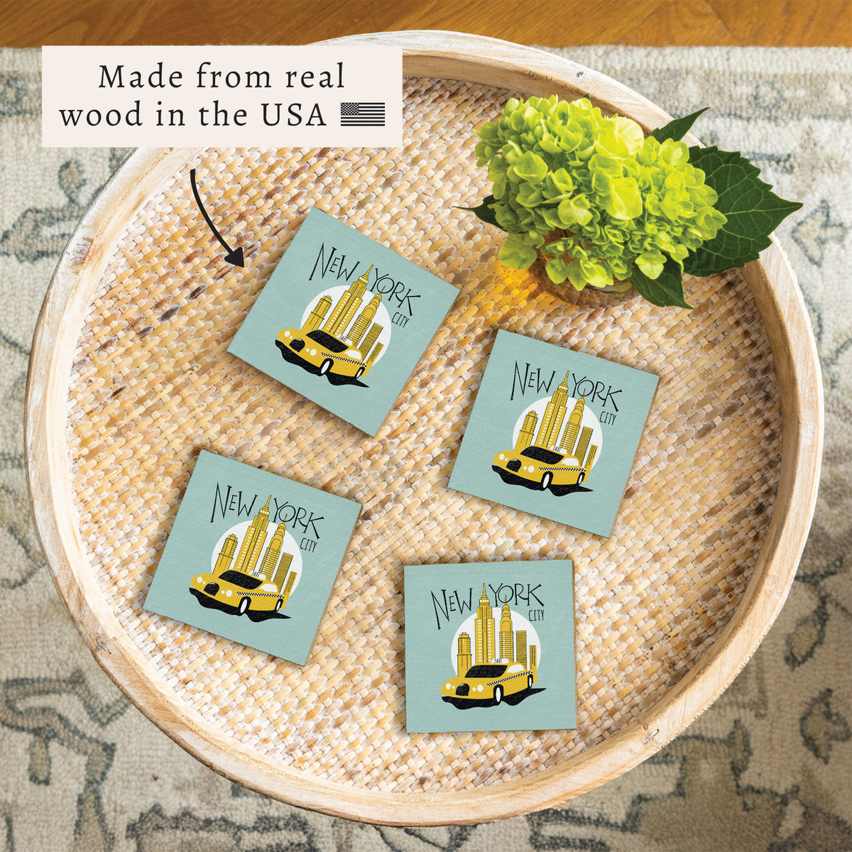 New York City Taxi Coaster Set