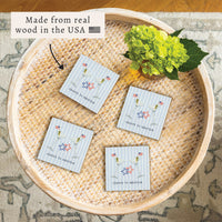 American Flag Martinis Coaster Set