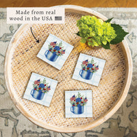 American Bloom Mug Coaster Set