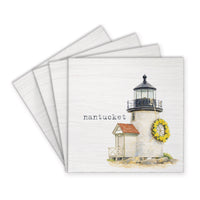 Daffodil Brant Point Lighthouse Coaster Set