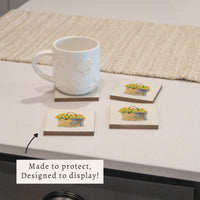 Daffodil Basket Coaster Set