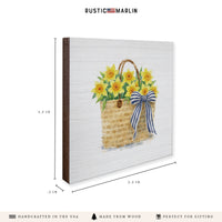 Daffodil Basket Coaster Set