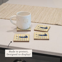 Nantucket Yellow Stripes Coaster Set