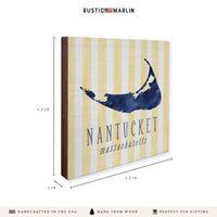 Nantucket Yellow Stripes Coaster Set