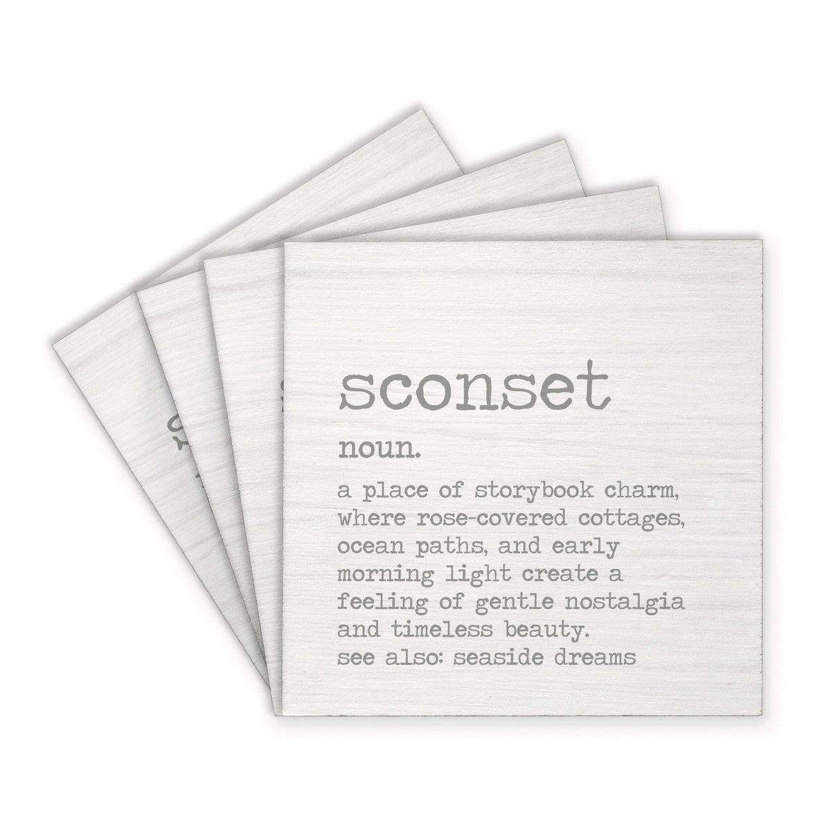 Sconset Grey Definition Coaster Set