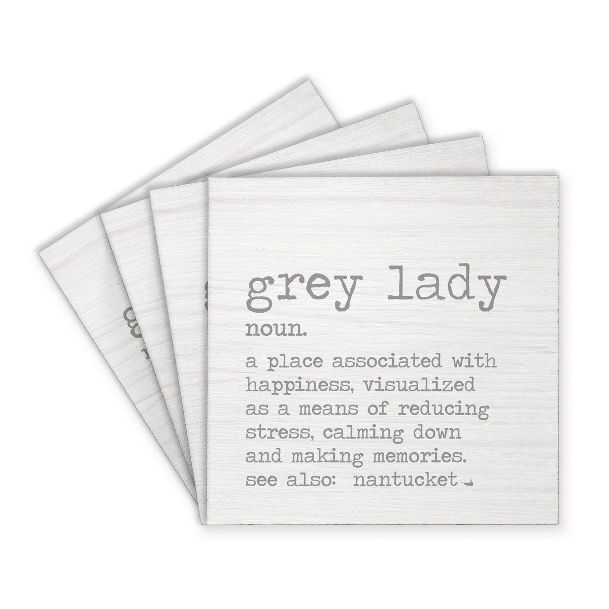 Grey Lady Grey Definition Coaster Set
