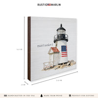 Brant Point Lighthouse Flag Coaster Set