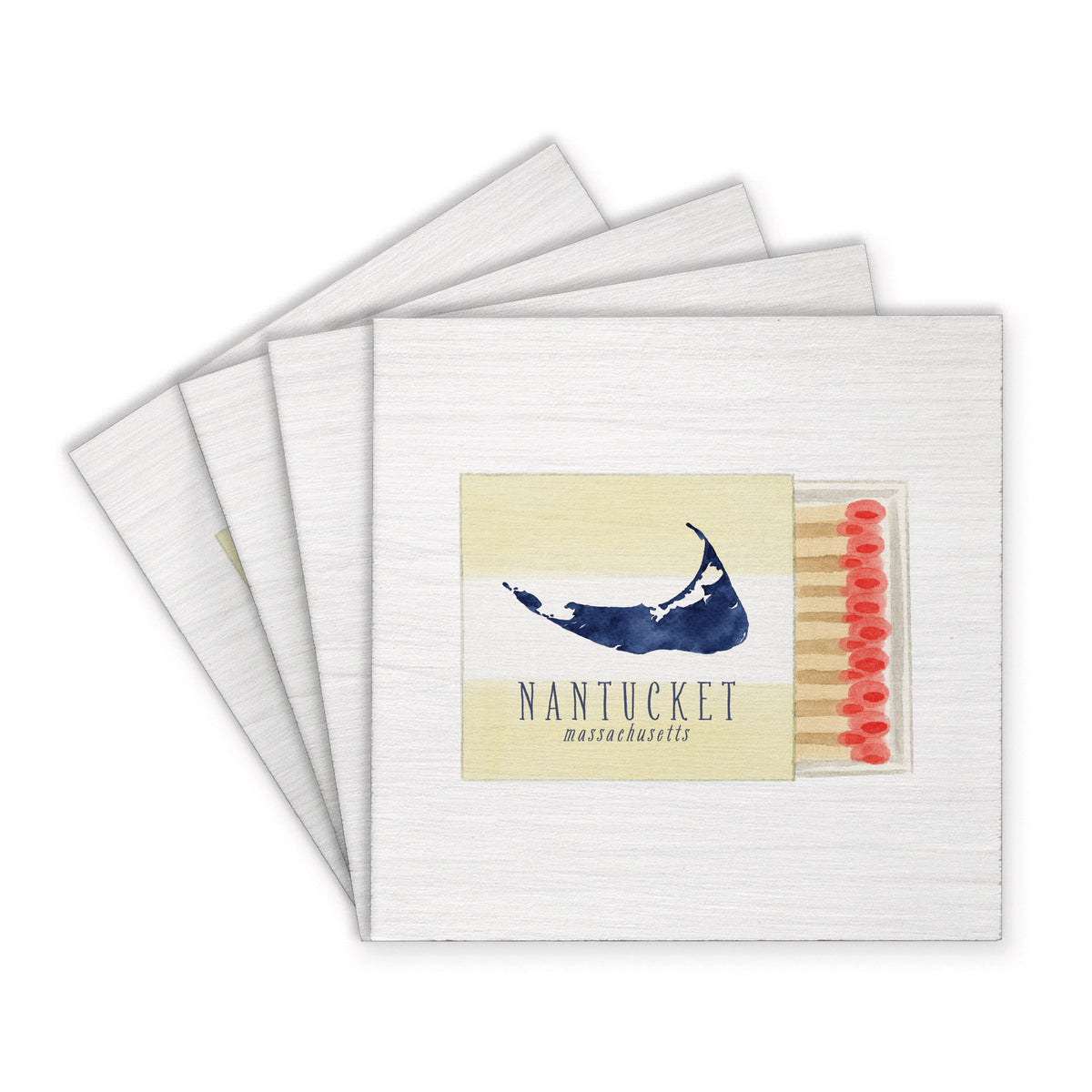 Nantucket Matchbook Coaster Set