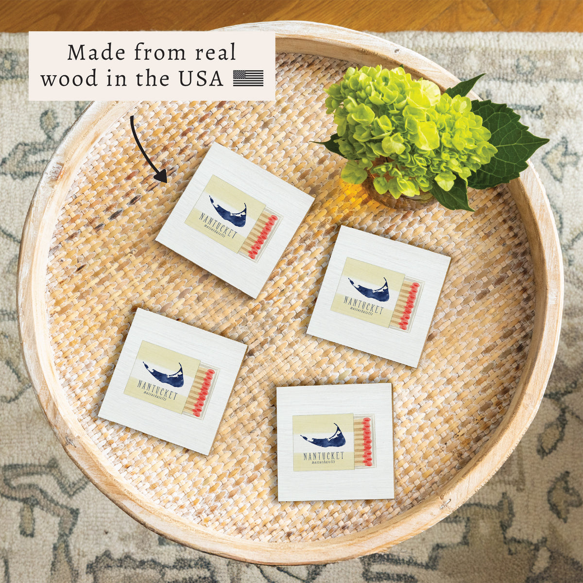 Nantucket Matchbook Coaster Set