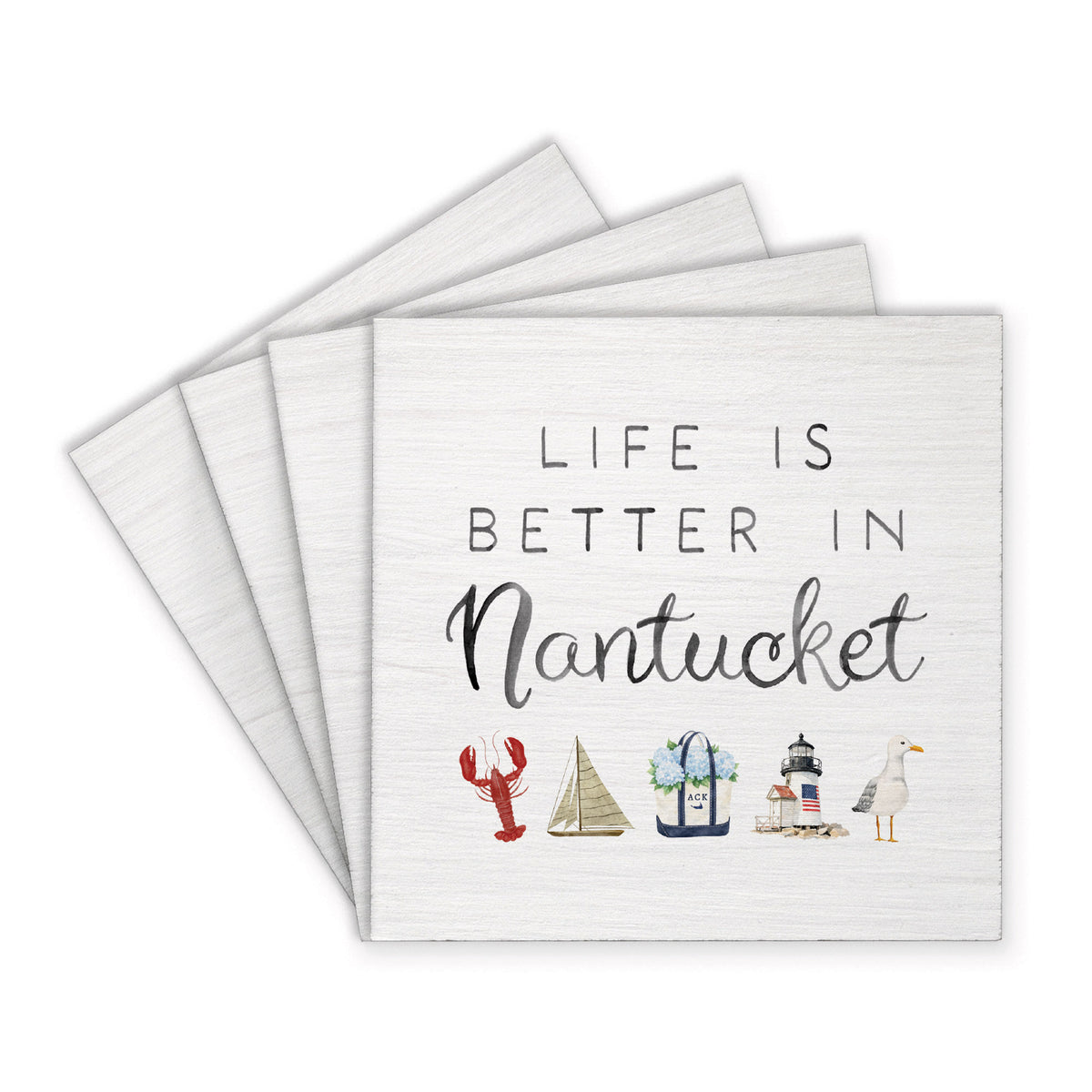 Life Is Better On Nantucket Coaster Set
