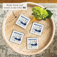 Nantucket Map Icons Coaster Set