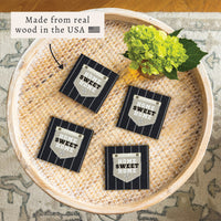 Home Sweet Home Sox Stripes Coaster