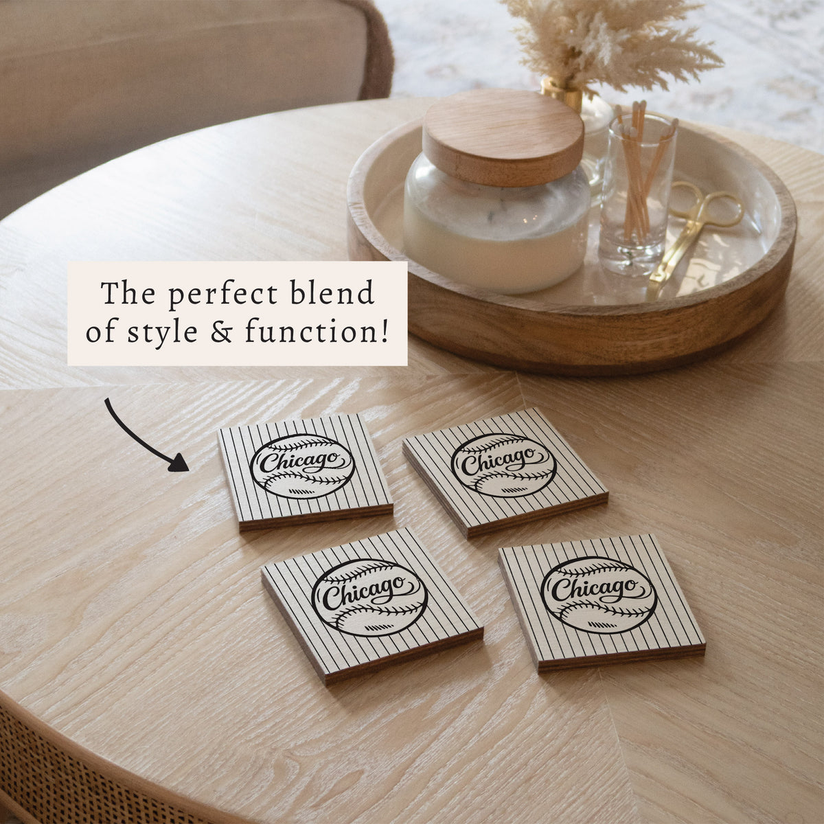 Chicago Sox Baseball Coaster