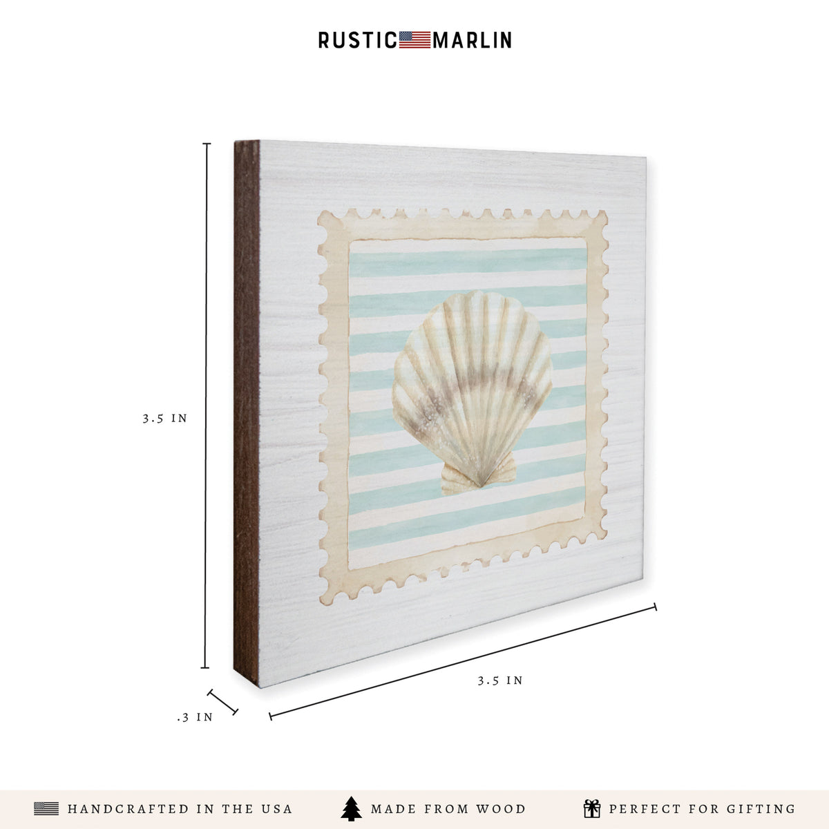 Shell Stamp Coaster Set