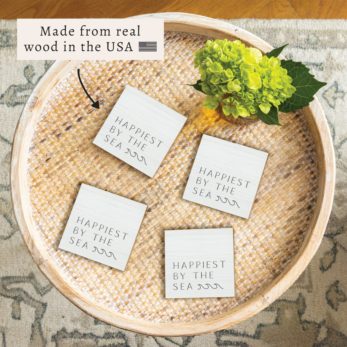 Happiest By The Sea Coaster Set