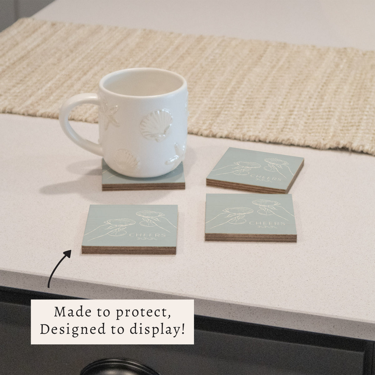 Coastal Cheers Coaster Set