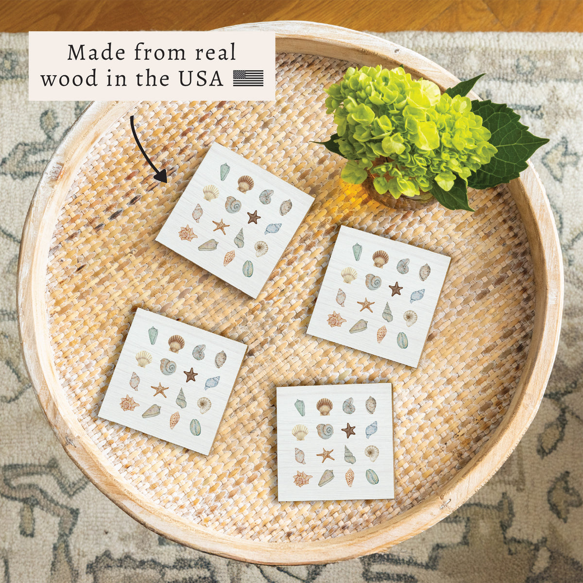 Shell Icons Coaster Set