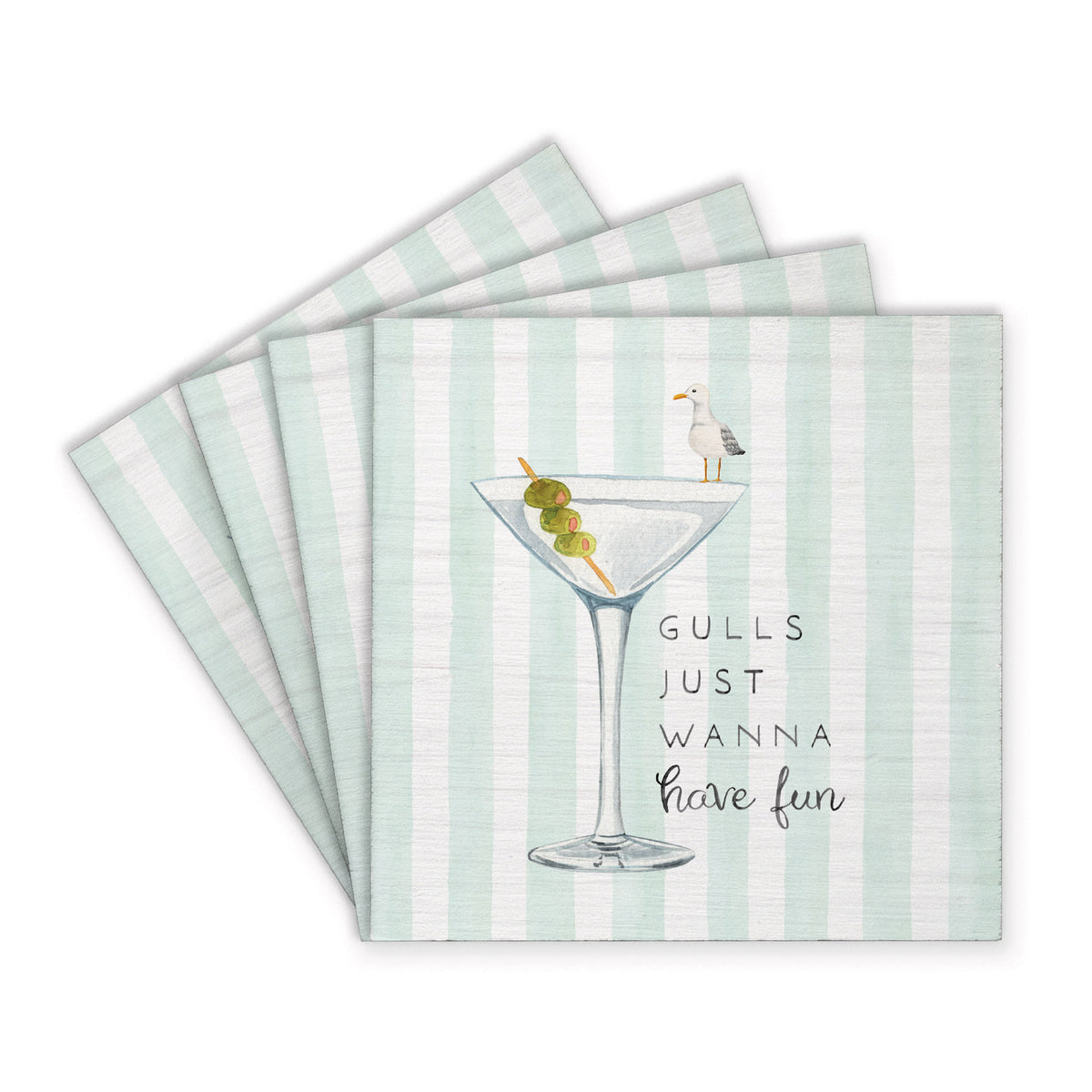 Gulls Just Wanna Have Fun Coaster Set
