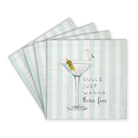 Gulls Just Wanna Have Fun Coaster Set