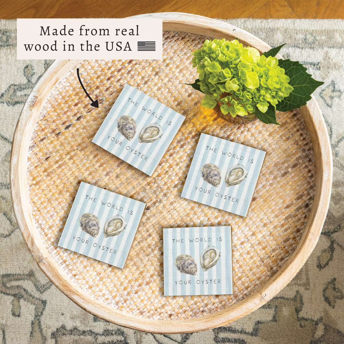 The World Is Your Oyster Coaster Set